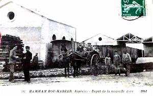 HAMMAM-BOU-HADJAR - GARE - DEPOT - 1912